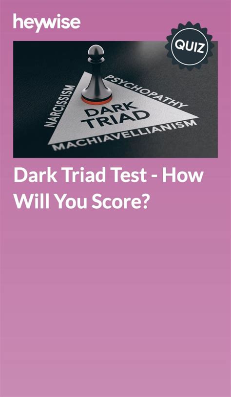 dark triad test score meaning|Dark Triad Test .